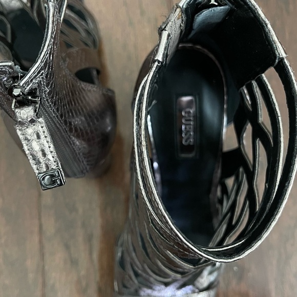Guess Metallic Strappy Heels - Picture 2 of 3